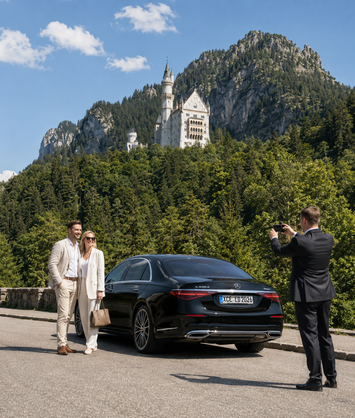Mercedes-Benz V-Klasse von Xceed Concierge Services bei einer Tagestour in Bayern